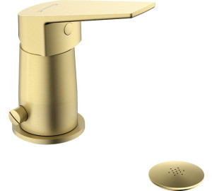 Single lever bidet mixer with diverter